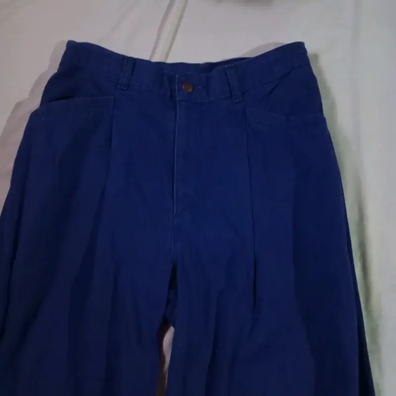 Pantalon azul de tela casuales - 4