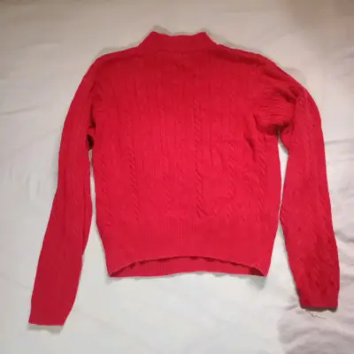 Suéter rojo de lana para mujer - miniatura 4