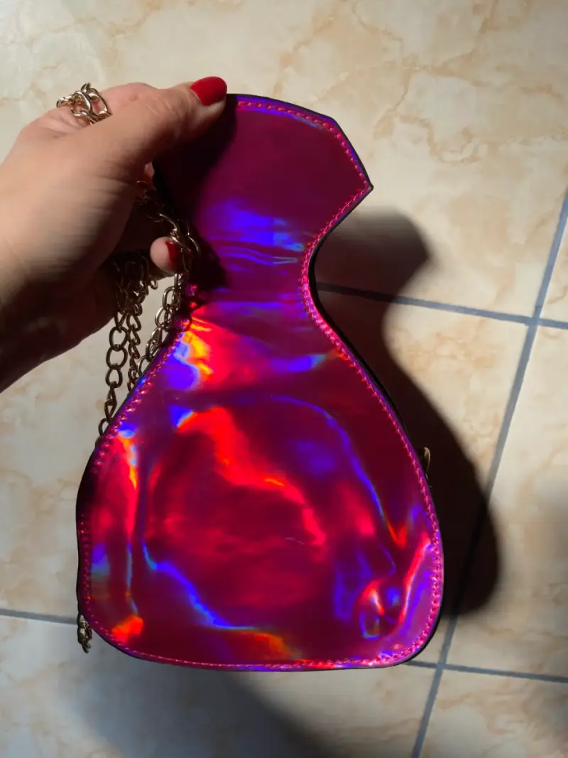 Bolso holográfico con símbolo de dólar - 3
