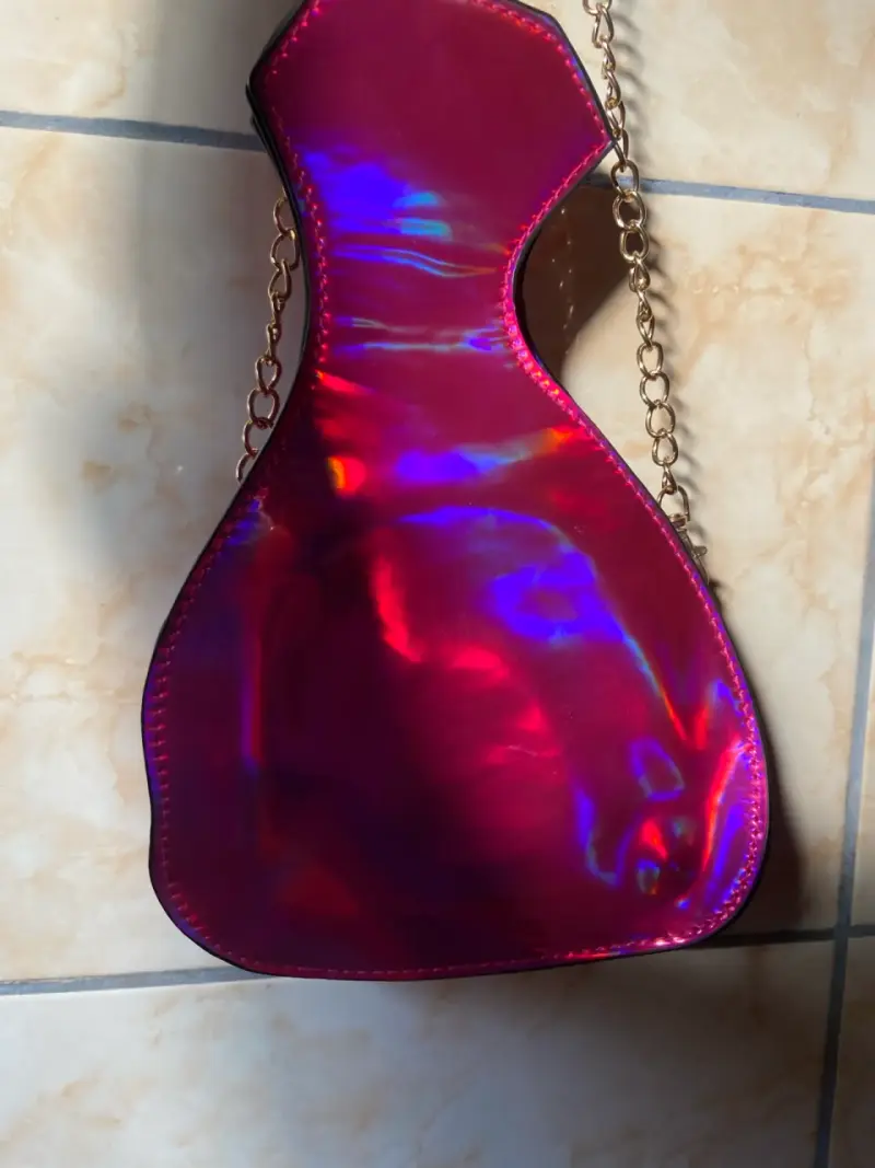 Bolso holográfico con símbolo de dólar - 4
