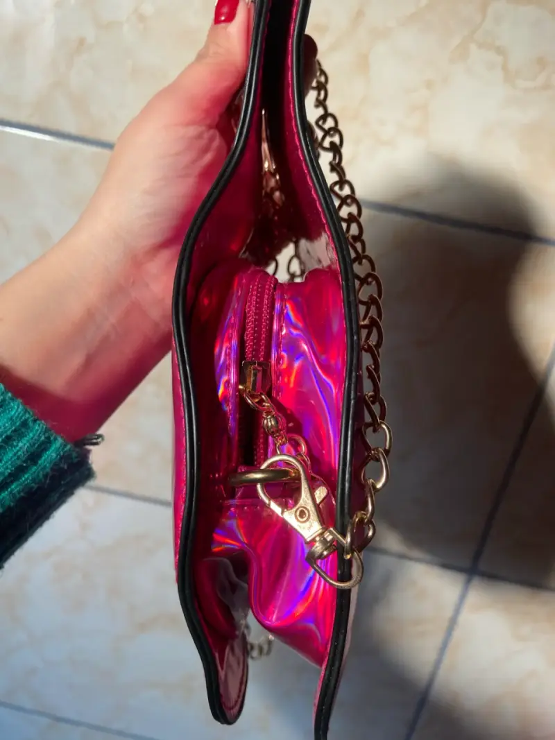 Bolso holográfico con símbolo de dólar - 5