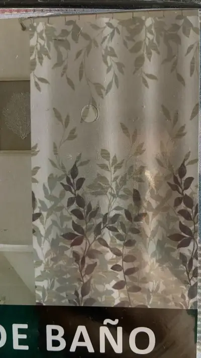 Cortina de baño con diseño floral colorida - miniatura 2