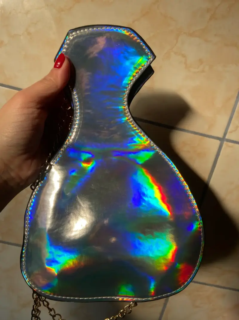 Bolso holográfico con diseño de dólar - 2
