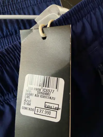 Shorts deportivos Adidas azul marino - miniatura 4