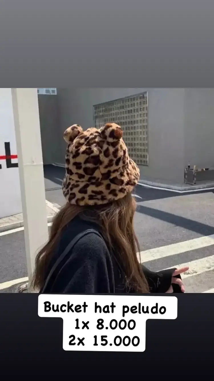 Sombrero de peluche con estampado leopardo - 3