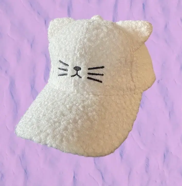 Gorro de lana con diseño de gato - 1