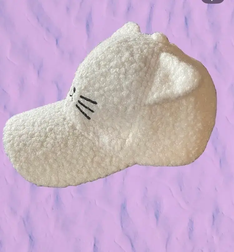 Gorro de lana con diseño de gato - 2