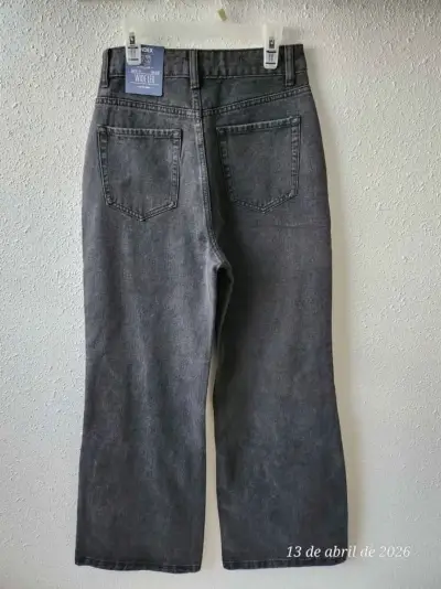 Jeans anchos Index tiro alto gris - miniatura 4