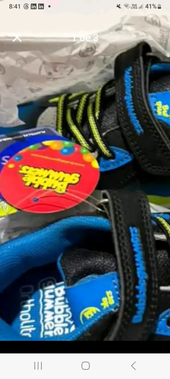 Zapatillas Bubble Gummers negras y azules - 1