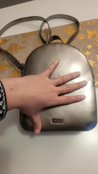 Mochila gris metálico Sybilla - miniatura 2