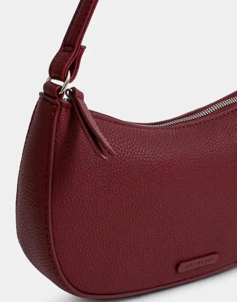 Cartera de cuero burdeo - 2