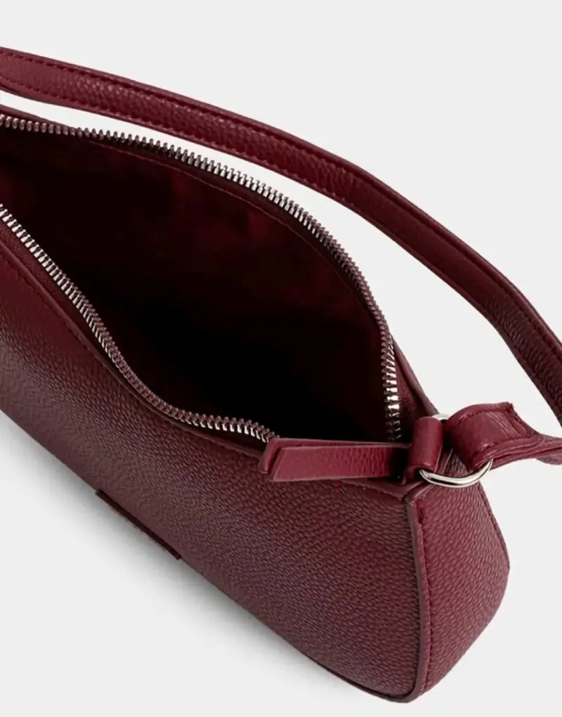 Cartera de cuero burdeo - 3