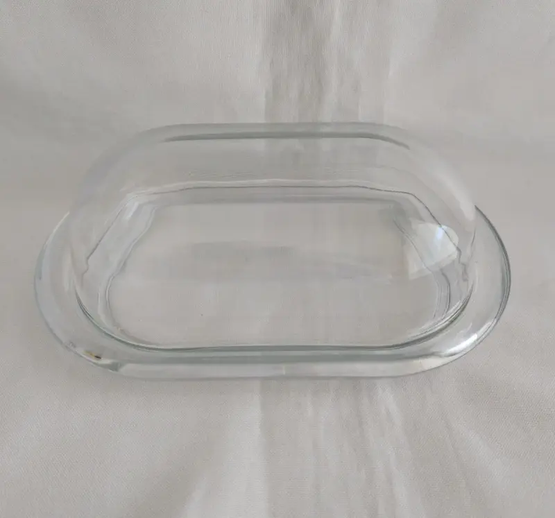 Mantequillera o Quesera de vidrio transparente - 1