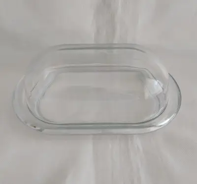 Mantequillera o Quesera de vidrio transparente - miniatura 1
