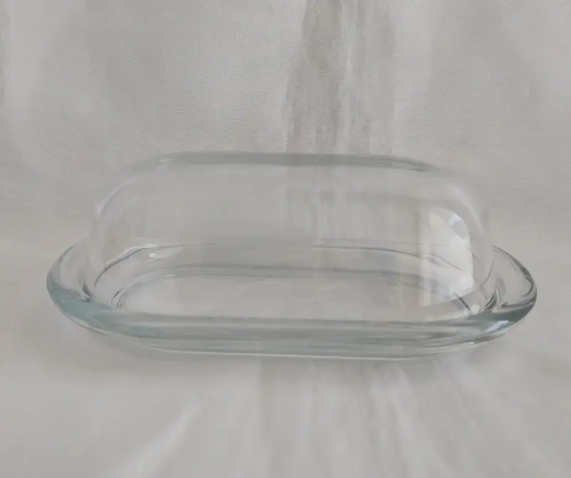 Mantequillera o Quesera de vidrio transparente - 2
