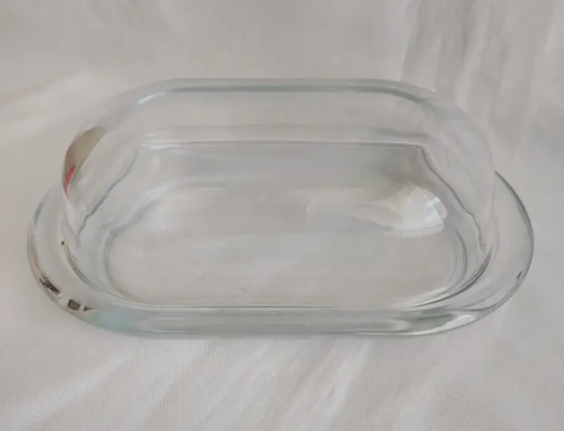 Mantequillera o Quesera de vidrio transparente - 3