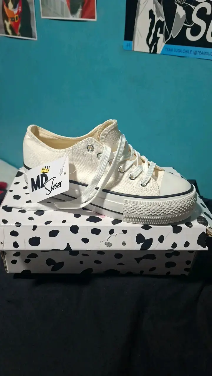 Zapatillas blancas de lona MR Shoes - 1