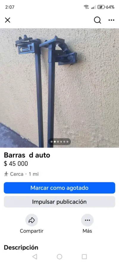 Barras portaequipaje para auto - miniatura 1