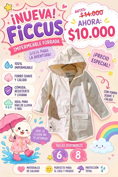 Impermeable FICCUS forrado para niños - miniatura 3