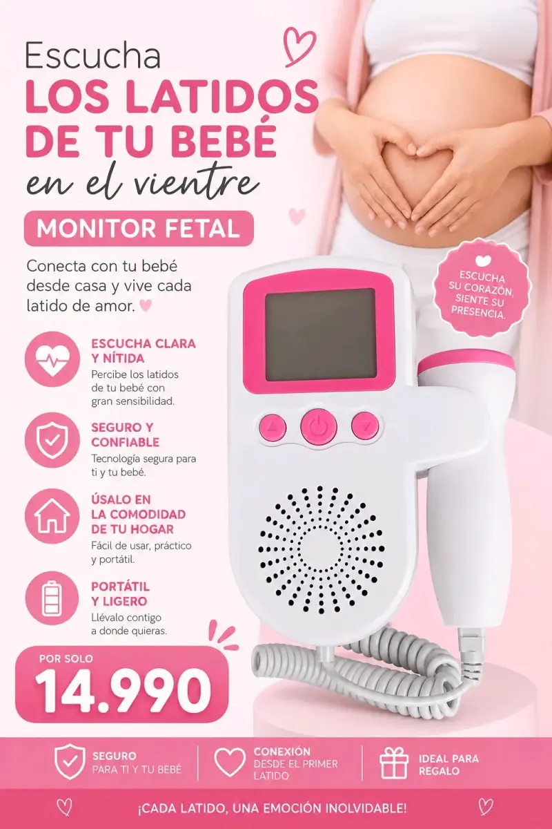 Monitor fetal portátil para escuchar latidos