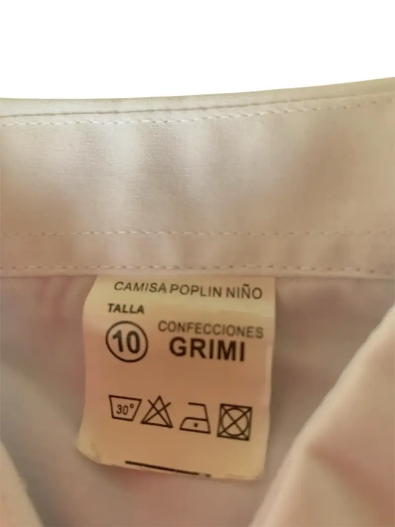 Camisa blanca infantil con poncho chileno tradicio - 2