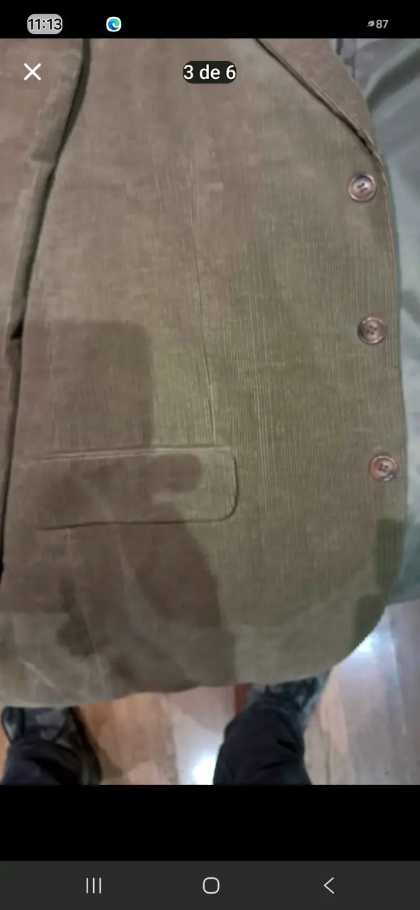 Blazer de pana beige para hombre - 3