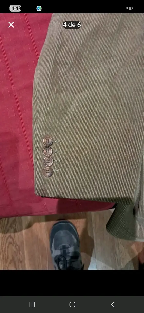 Blazer de pana beige para hombre - 4