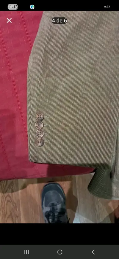 Blazer de pana beige para hombre - miniatura 4