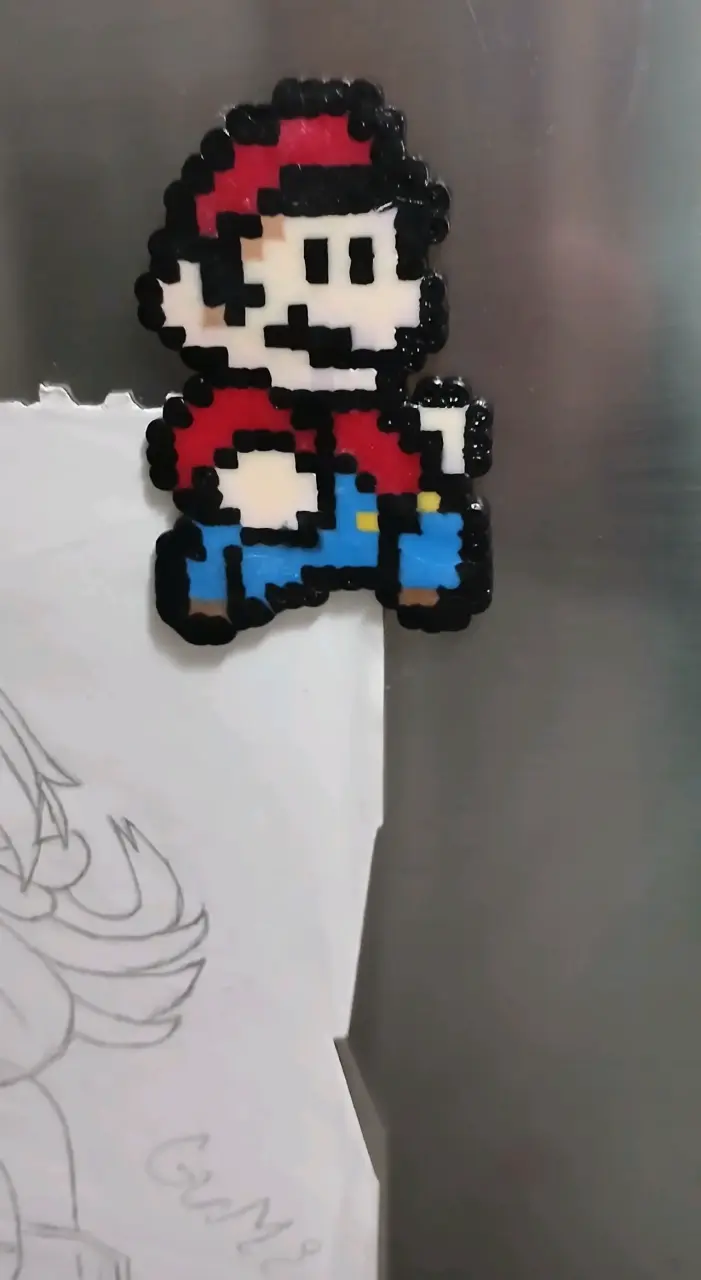 Set 5 Imanes Mario Bros pixel art (hama beads) - 4