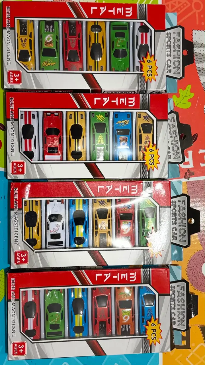 Set de autos deportivos de metal 6 piezas - 2