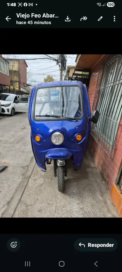 Motocarro de carga azul Hua Jin - miniatura 3
