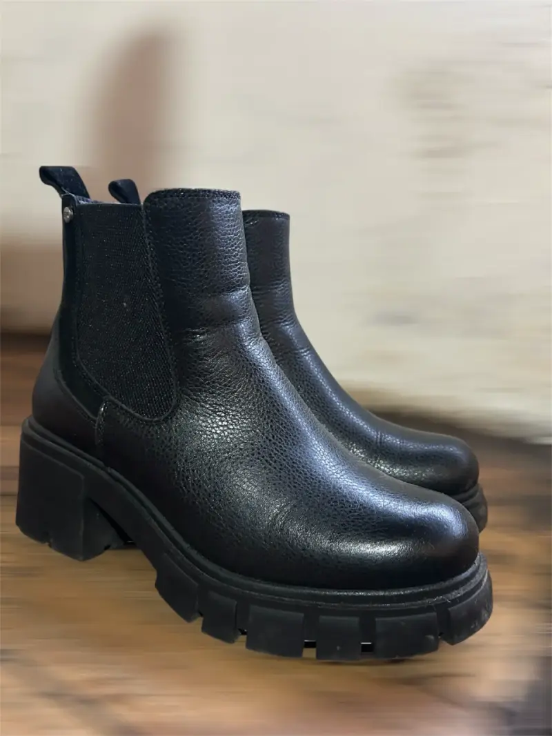 Botines negros de cuero bruno rossi - 2