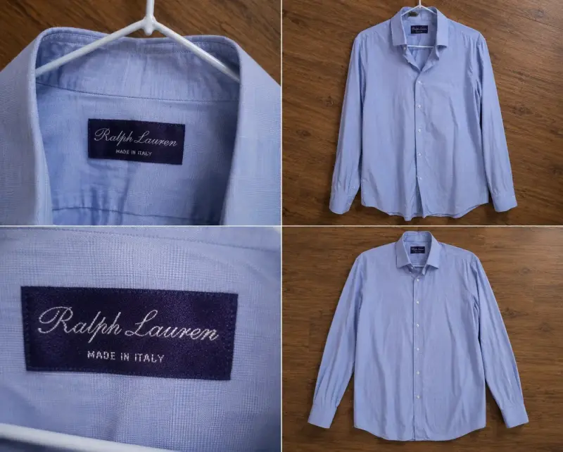 Camisa azul Ralph Lauren de hombre