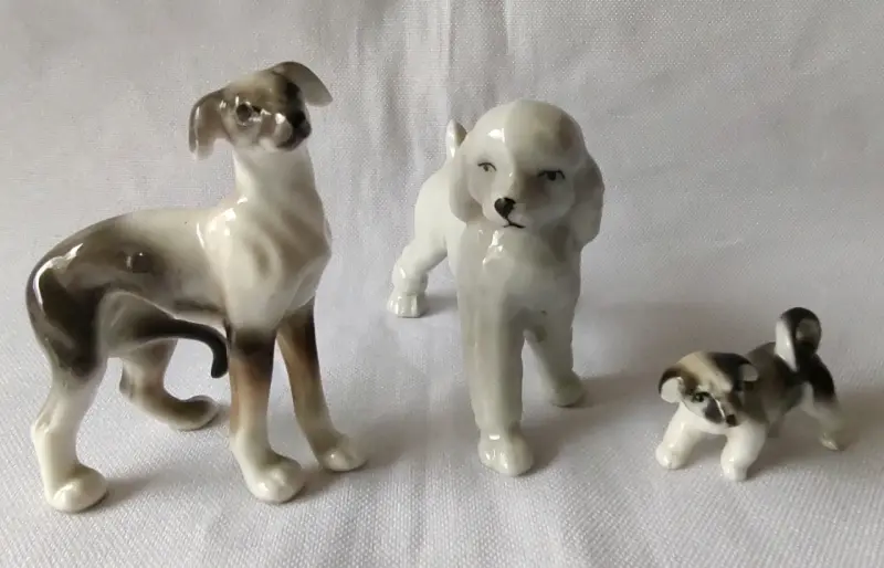 Miniaturas Perritos Porcelana Decorativos - 2