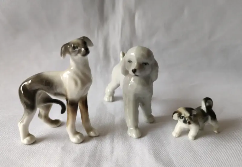 Miniaturas Perritos Porcelana Decorativos - 5