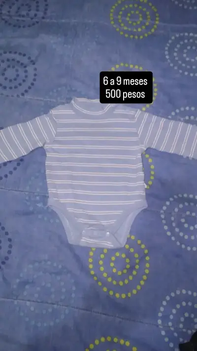 Body de bebé a rayas 6-9 meses - miniatura 1