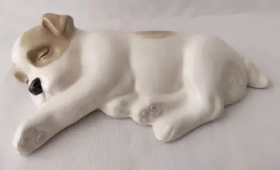 Figura de perro durmiendo en porcelana Inglesa - miniatura 5