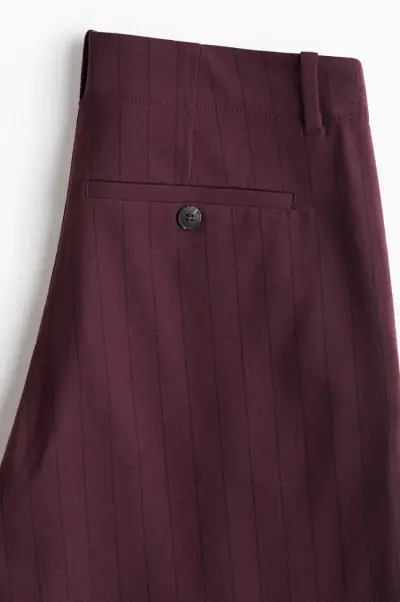 Pantalones culotte burdeos elegantes - miniatura 3