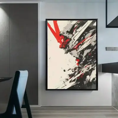 Elegante Cuadro Decorativo Guerrero Mecha 62x42 - miniatura 3