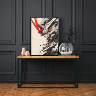 Elegante Cuadro Decorativo Guerrero Mecha 62x42 - miniatura 4