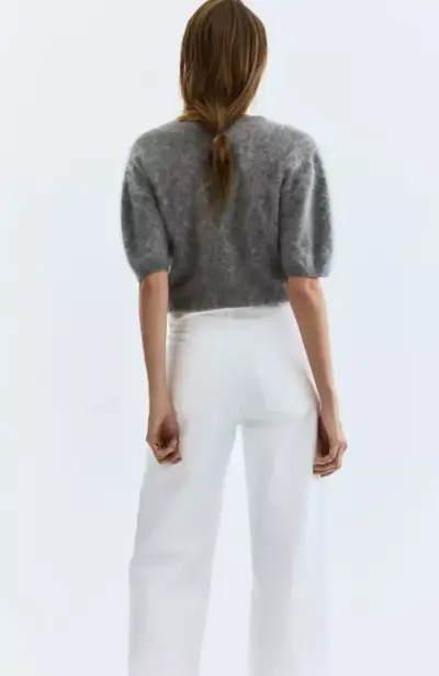 Jeans wide leg blancos - miniatura 2