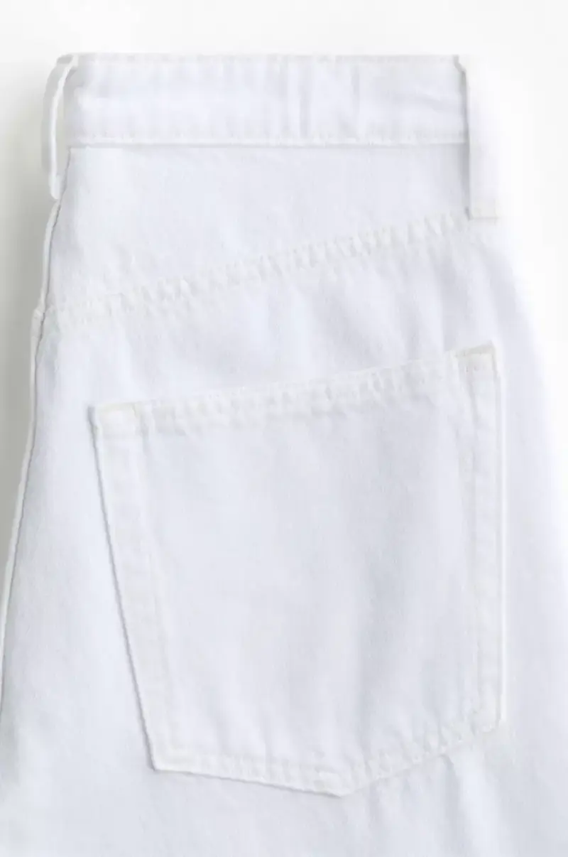 Jeans wide leg blancos - 5