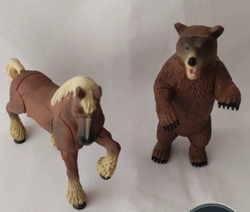 Figuras de animales oso y caballo Puzzle - 1