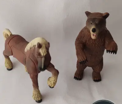 Figuras de animales oso y caballo Puzzle - miniatura 1