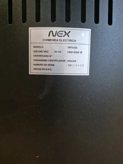 Estufa eléctrica NEX HFS193 estilo chimenea - miniatura 4