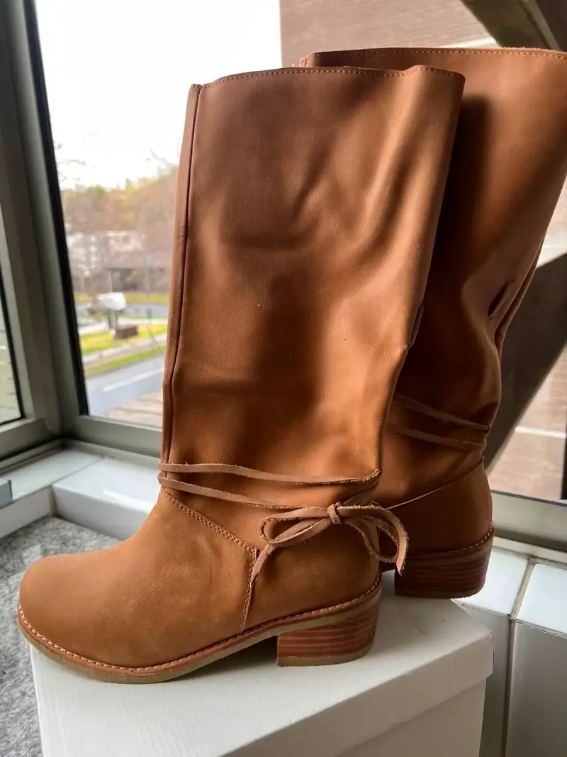 Botas de cuero marrón talla 38 - 2