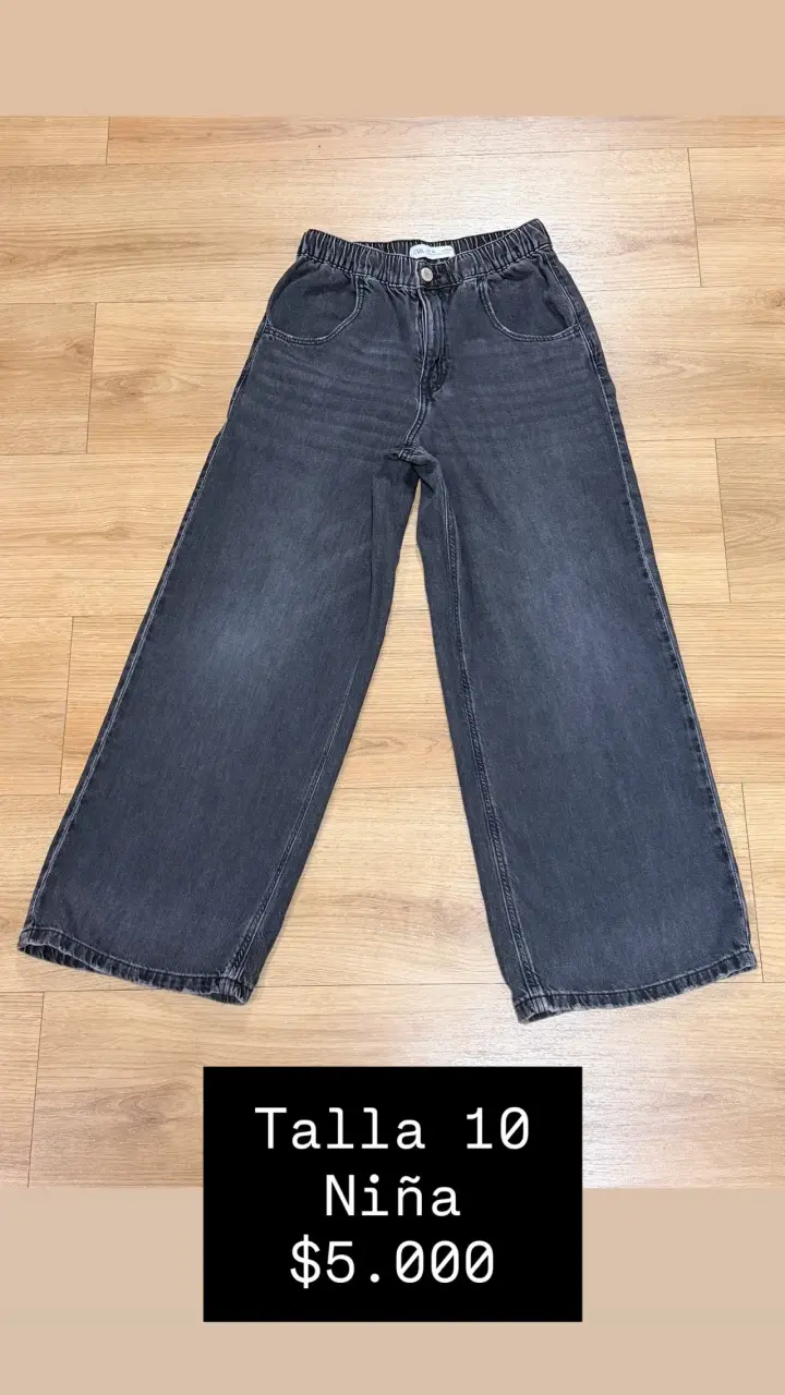 Jeans negros para niña talla 10
