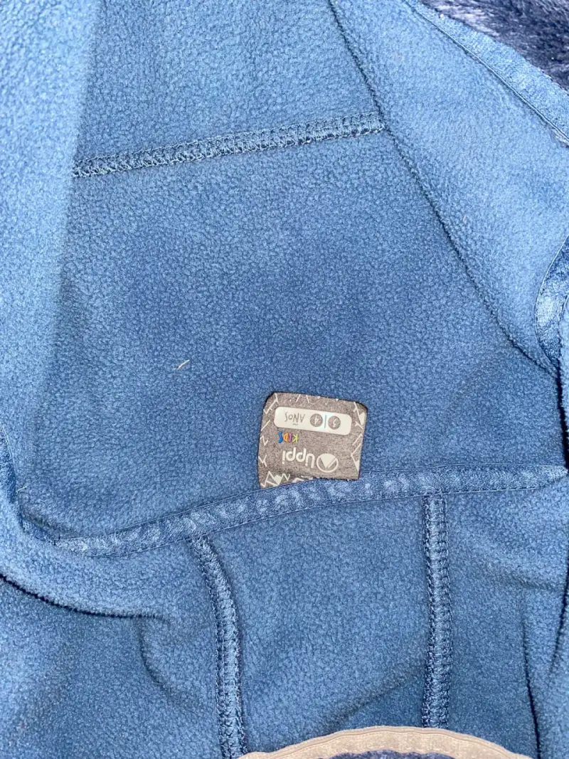 Chaqueta polar con capucha Upp azul y rosada - 3