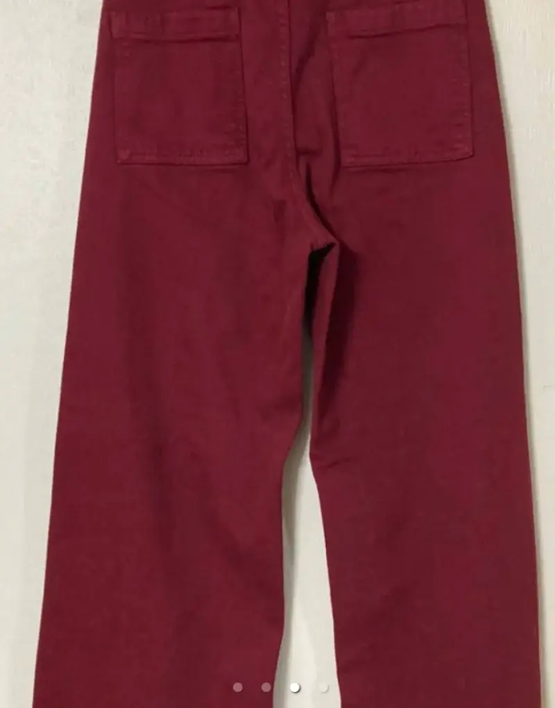 Jeans alaniz color burdeo, talla 36 - 3