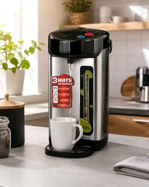 Dispensador de agua caliente 6.8L acero inoxidable - 1